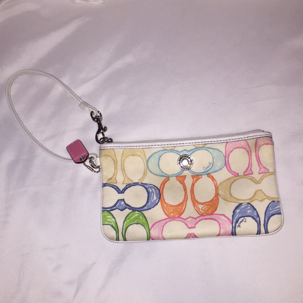 Vintage Coach Scribble Wristlet